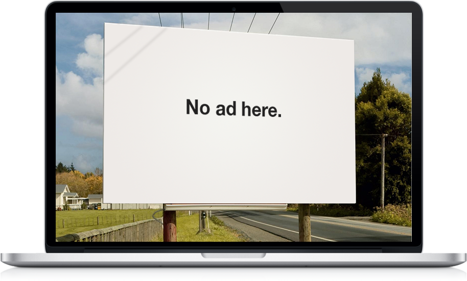 adblocking no ads here please