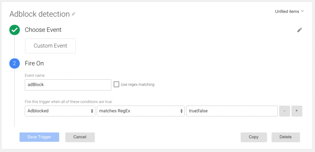 adblocking google tag manager trigger